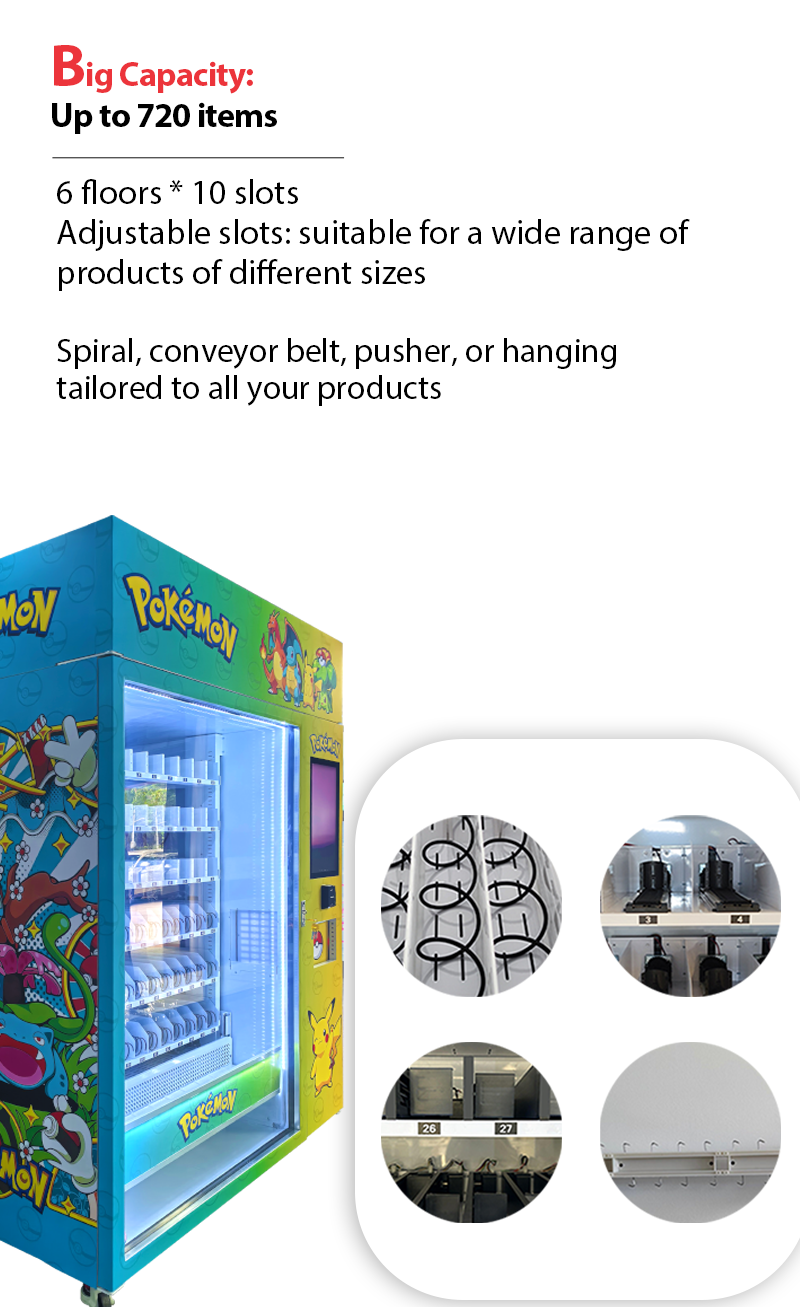 Big Capacity Pokémon & TCG Card Elevator Vending Machine for Card Shops, Collectors & Vending Operators