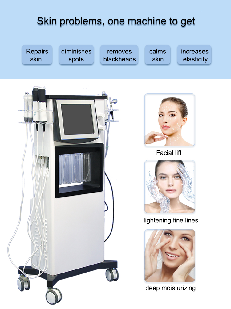 8 in 1 multifunctional water peel microdermabrasion facial machine for acne treatment