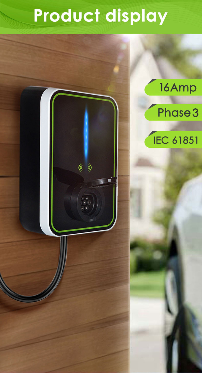 Customized AC EV Charger Wall Box 7KW For Electric Car OEM ODM Ev Charger