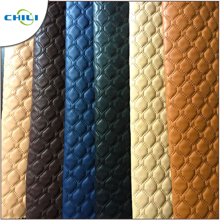 Artificial PVC Leather Fabric Non Woven Long Durability Chunky Elegant