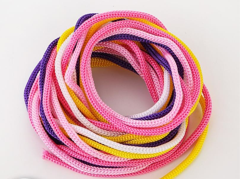 Pink DIY 3mm Polypropylene Rope Purple Double Braided Polypropylene Rope