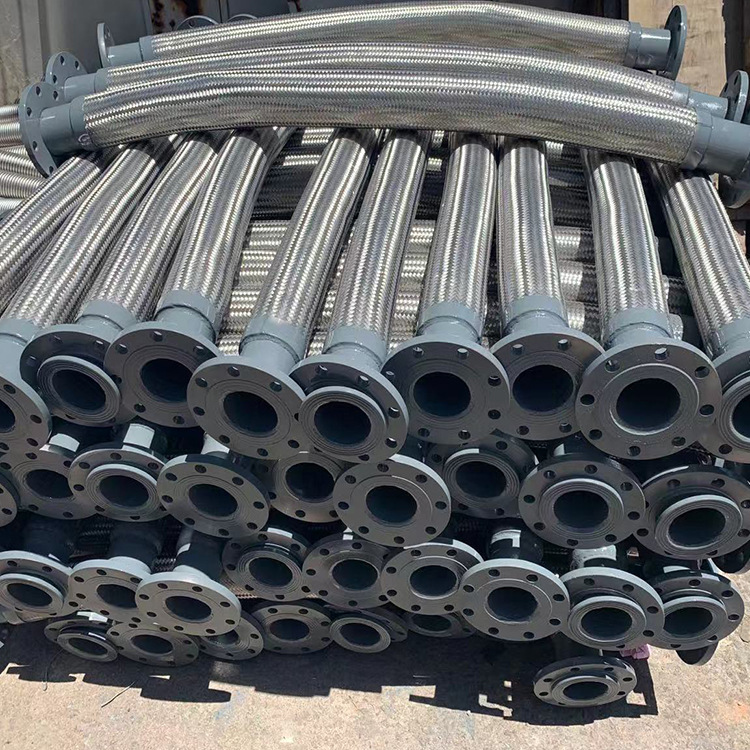 NXF Stainless Steel SS304/316 Wire Mesh Braided Hose Pipe Connection Flexible Bellow Metal Flange ANSI JIS ASME DIN ISO