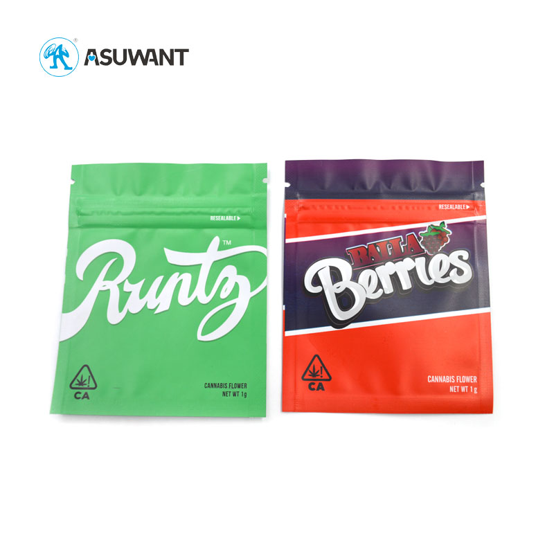 Customized Logo Biodegrabale Child Proof Zipper Bags Cocaine Packaging Stand Up Pouches