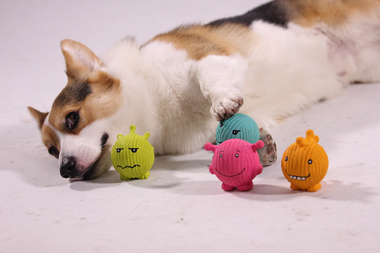 6cm Soft Latex Squeaky Dog Ball