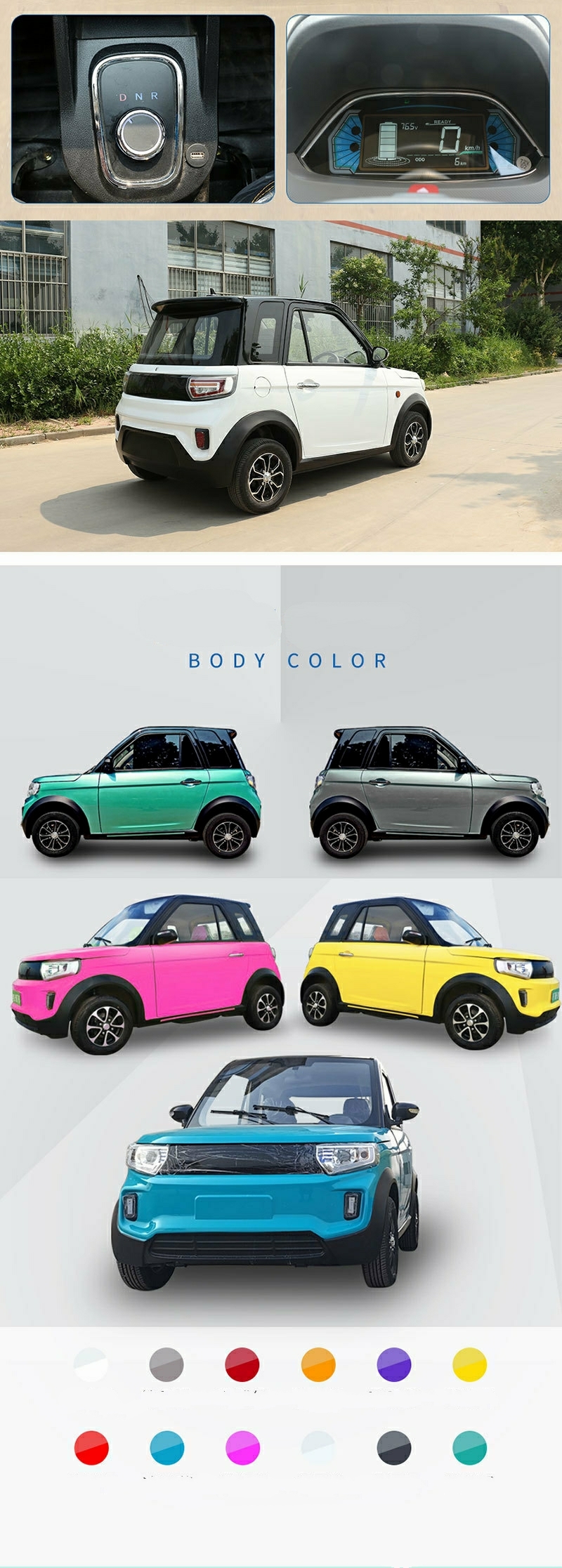 2023 Solar Mini Car for Adults Compact and Environmentally Friendly Electric Vehicle