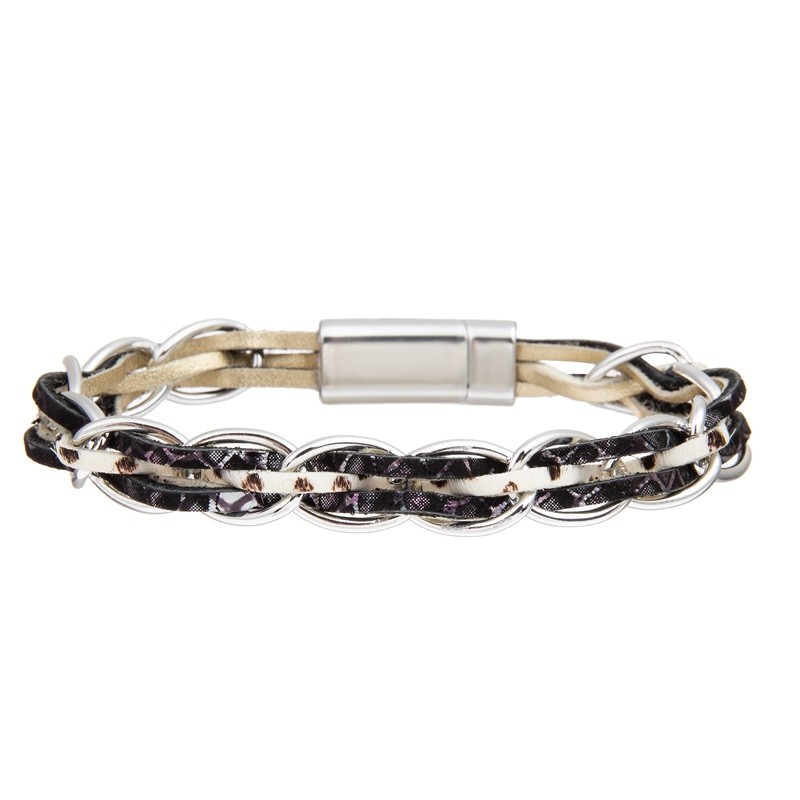 Flower Shape Space Beads Bracelets Customized With Shine Silver Ball