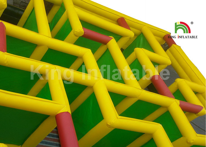 15*15m Yellow Inflatable Obstacle Course Giant Laser Maze Outdoor Sports Games For Rent