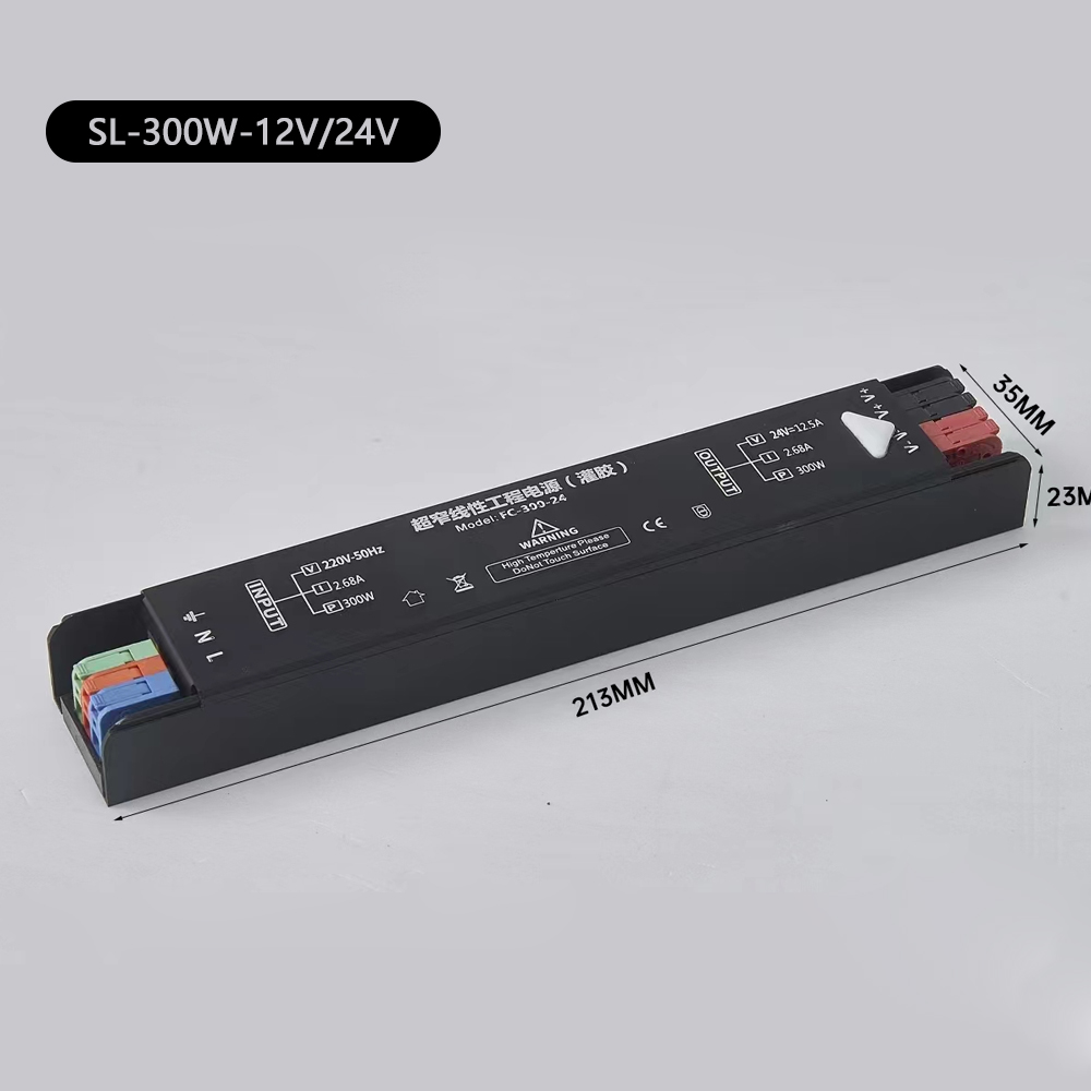 LED Switching Power Supply 12V 24V 100w 200w 300w with 100000 Hours Working Time