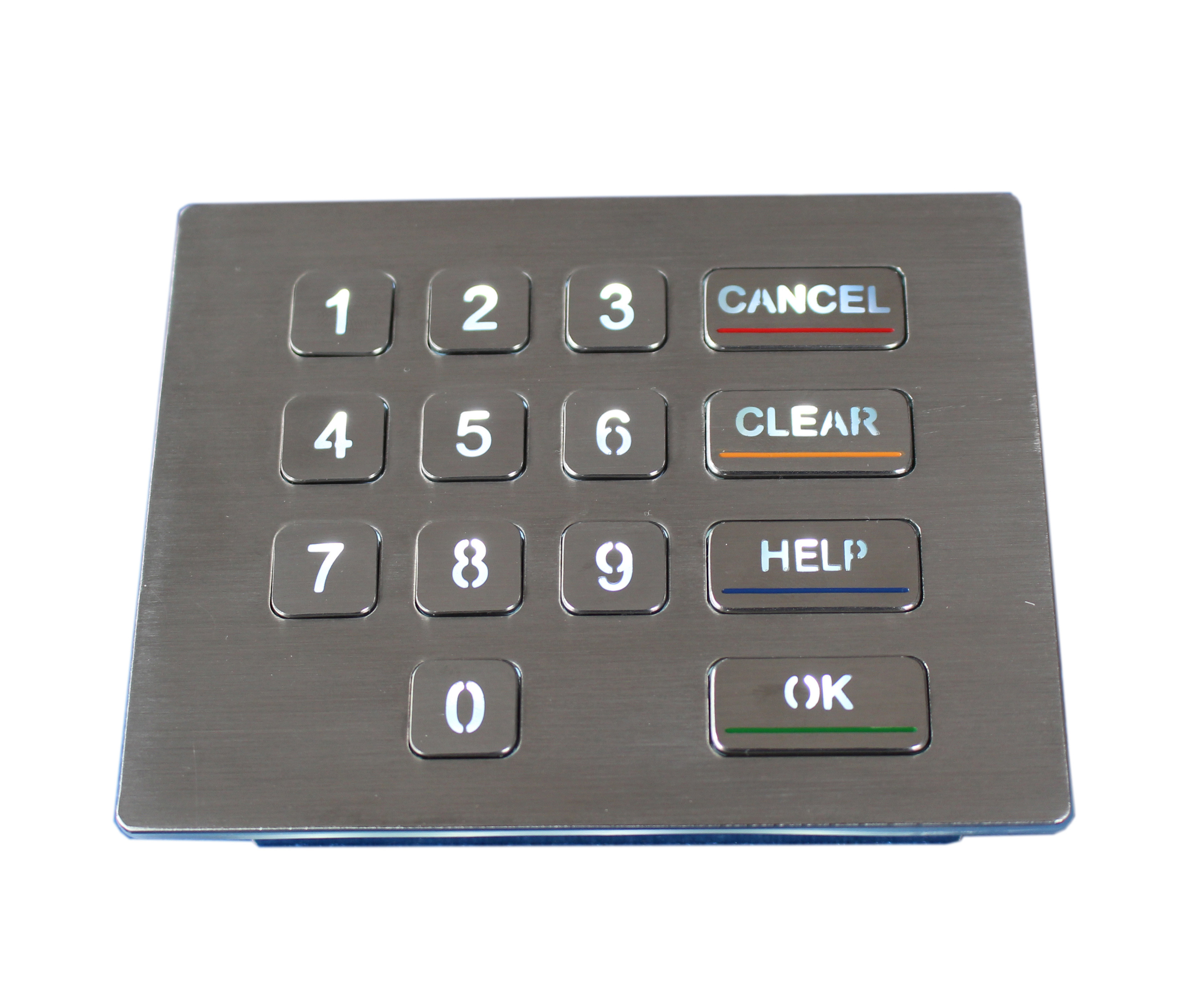 Durable16 keys backlit brushed steel numeric keypad with USB electronic controller