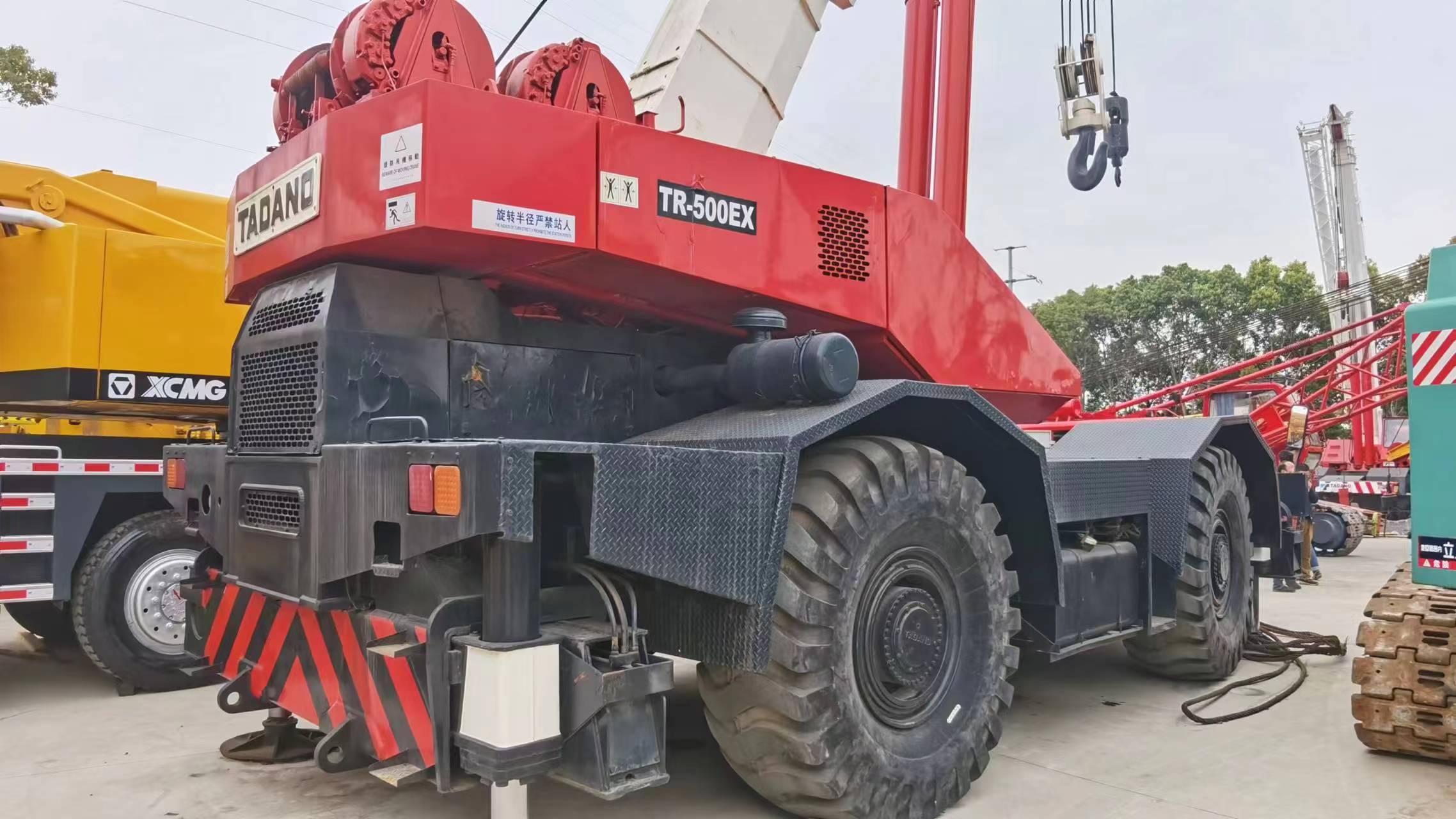 Used TADANO TR500E 55T Rough Terrain Crane with Max. Lifting Height of 41.6m in Japan