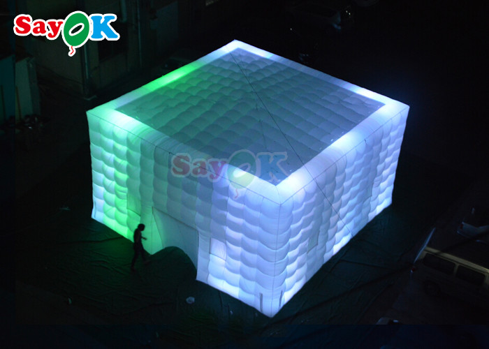 Customized Air Cube Tent Inflatable Nightclub Wedding Photo Booth With Colorful LED Light