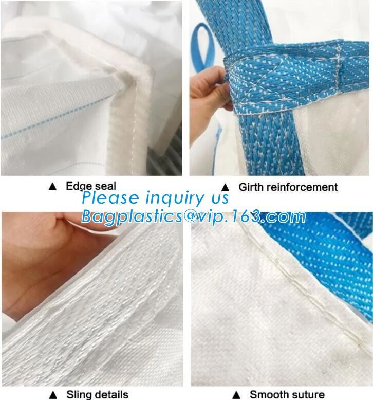 OEM 1 ton 2 ton PP woven big bags shipping jumbo bulk bag,High Quality 2 loops pp woven big bag,100% New Virgin Polyprop