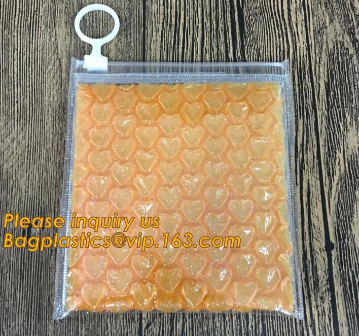 Holographic Factory Shiny gold Cosmetic bag Zipper Bubble Bag zip-lock Slider Padded Mailer metallic bubble zipper bagea