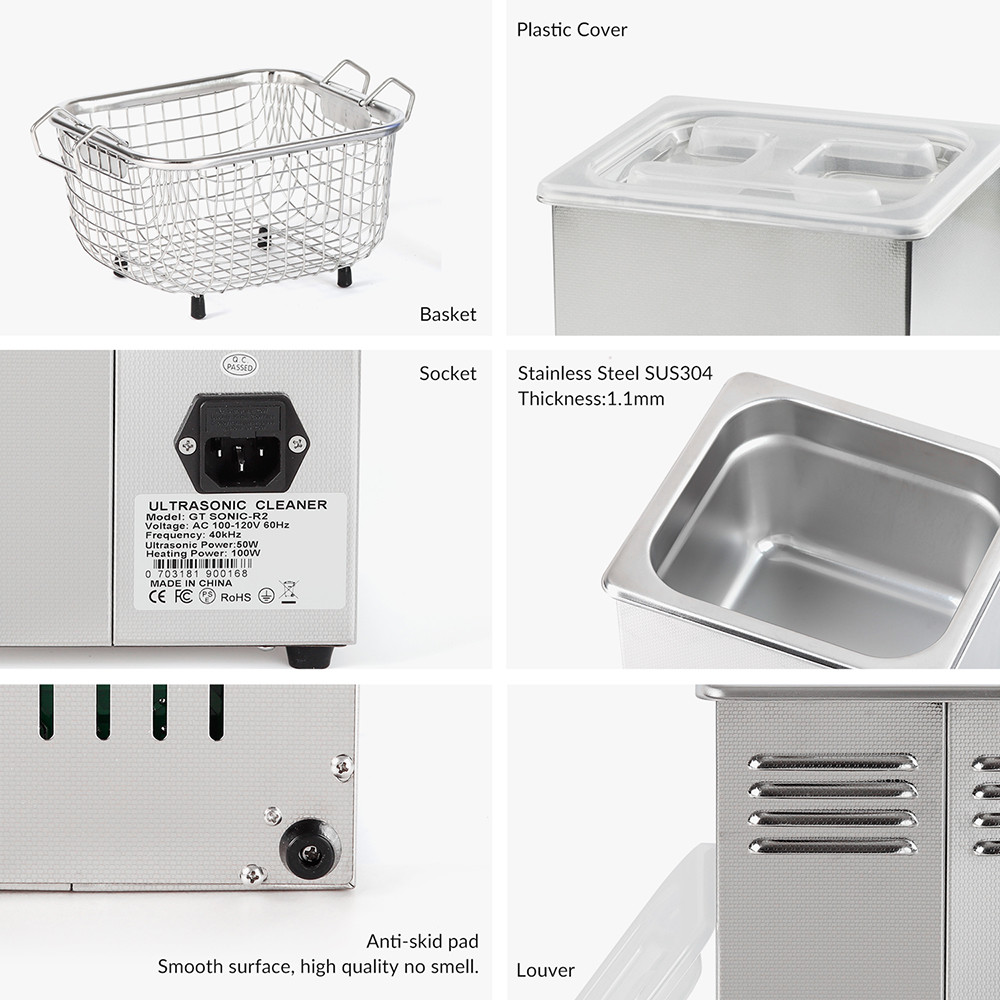 Single Frequency GT SONIC Ultrasonic Cleaner Tabletop Type For Lab Equipment