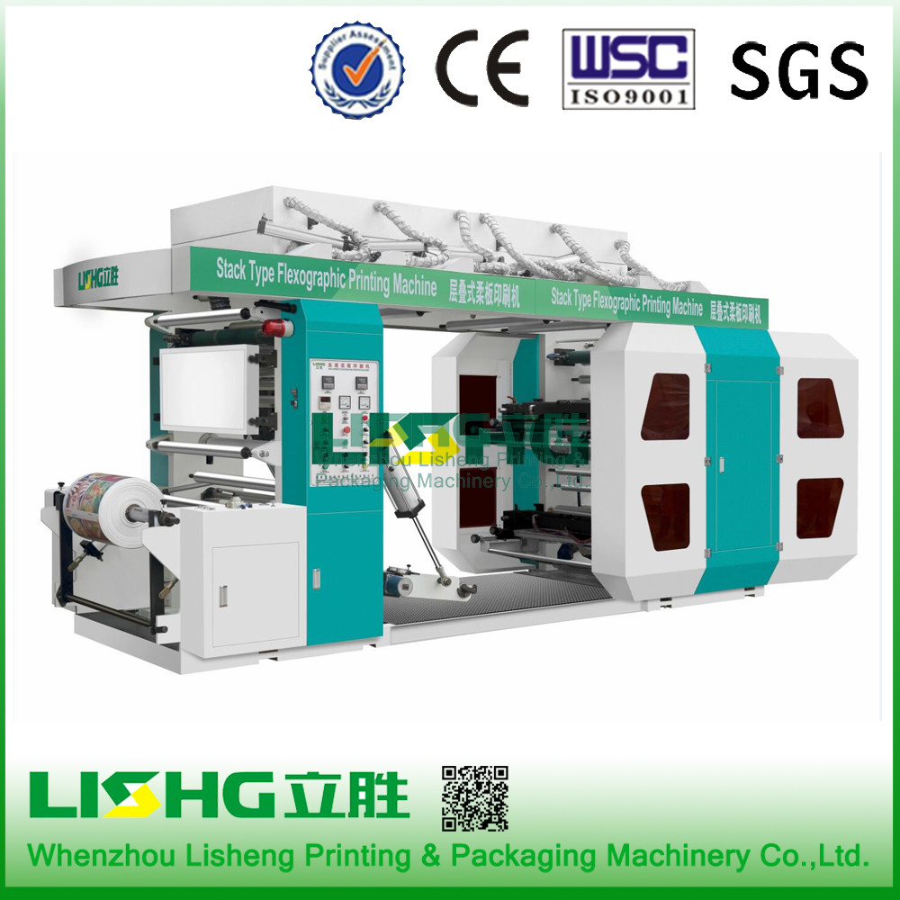 High speed stack type Flexographic Printing Machine for Both Side Roll paper, plastic film PP woven sack non woven fabr