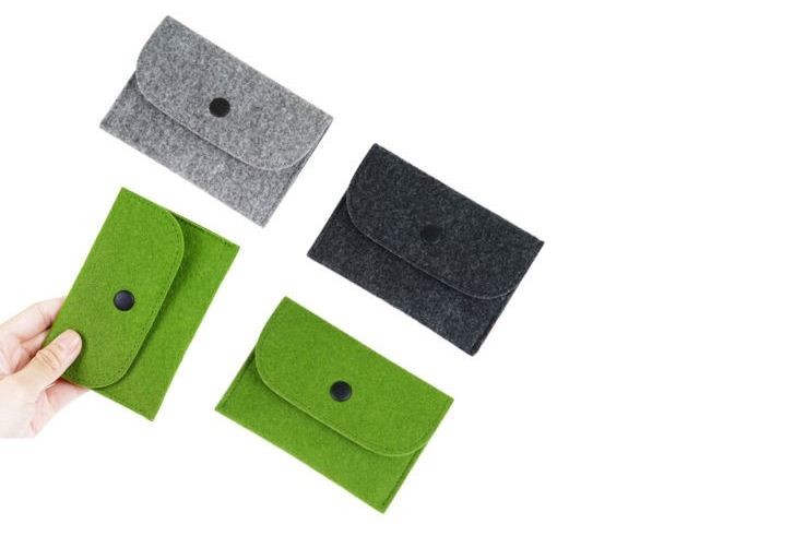 high quality reasonable price promotional felt purse factory with various color