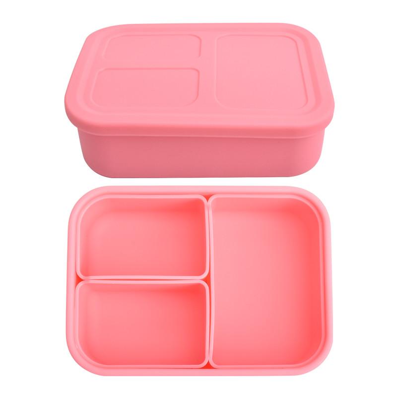 Shatterproof Harmless Silicone Lunch Containers , Microwaveable Silicone Storage Box