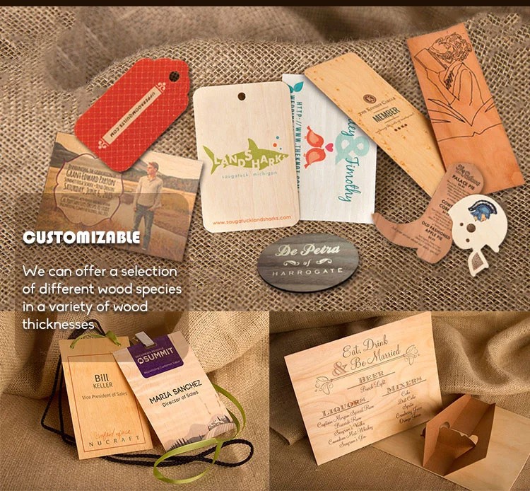 Programmable Bamboo Wood Business Cards NFC for RFID Hotel Key ISO14443A Smart 213