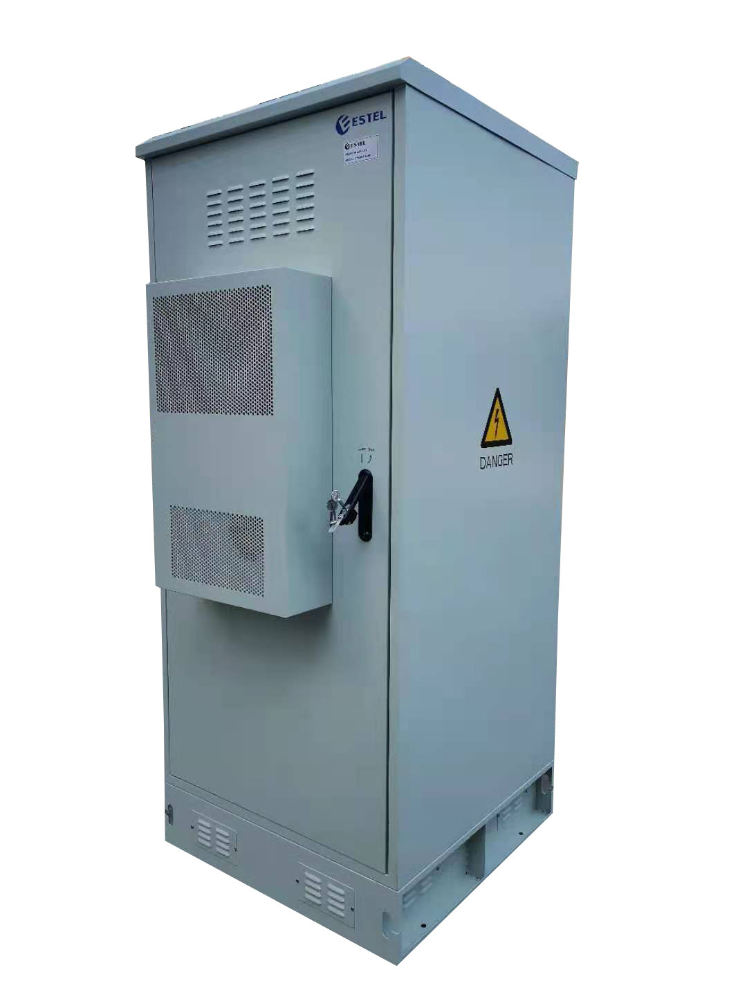Floor Mounted Outdoor Equipment Cabinet Single Wall 20U Waterproof 19 Inch Rack