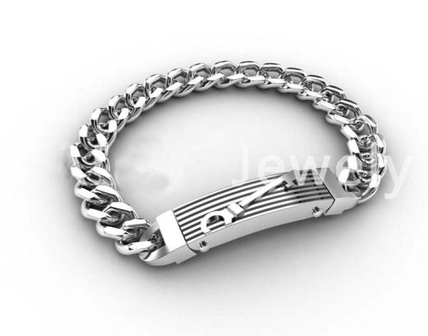 Top Quality Europe Fashion Stainless Steel Genuine Leather Silicone Bangle