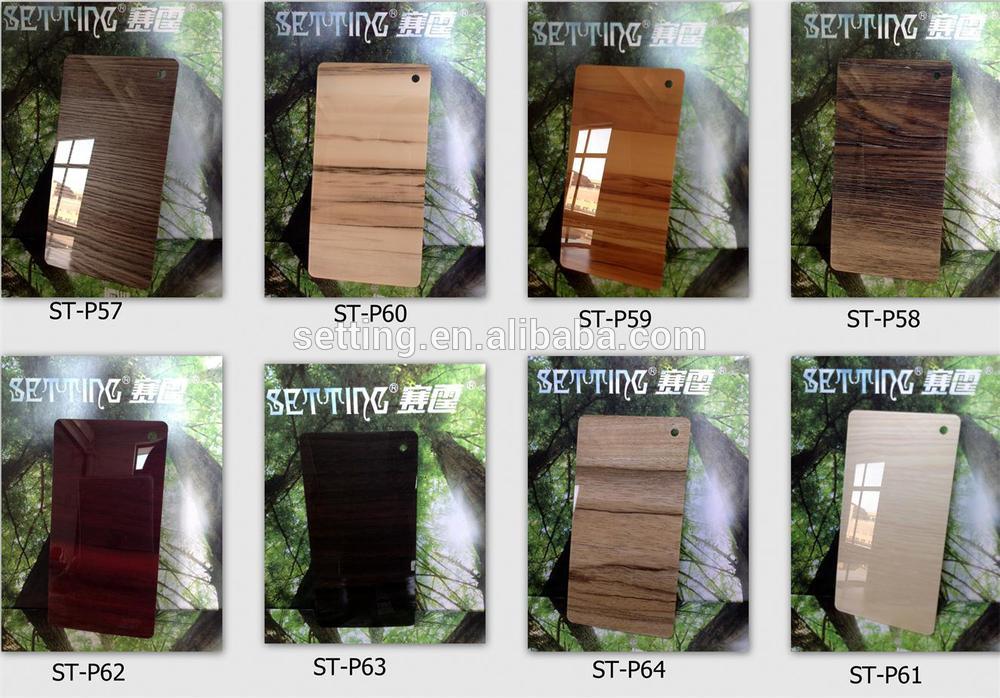 acrylic mdf board veneer grain kitchen door