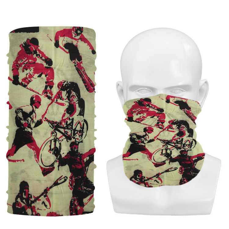 Multifunctional Camo Cartoon Tube Face Seamless Magic Scarf