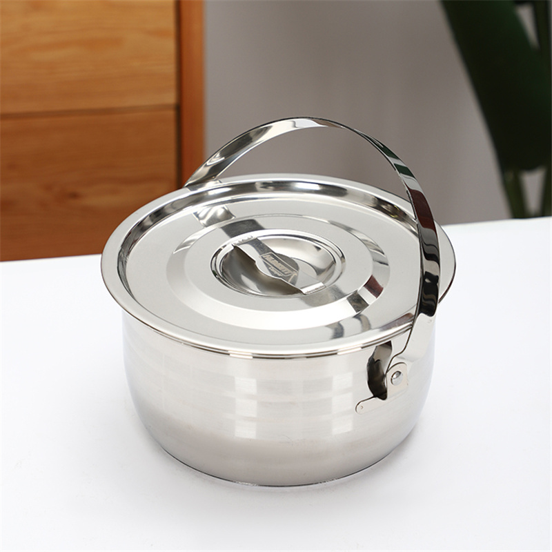 Home use 4pcs stock pot cooking cookware set with lid handle