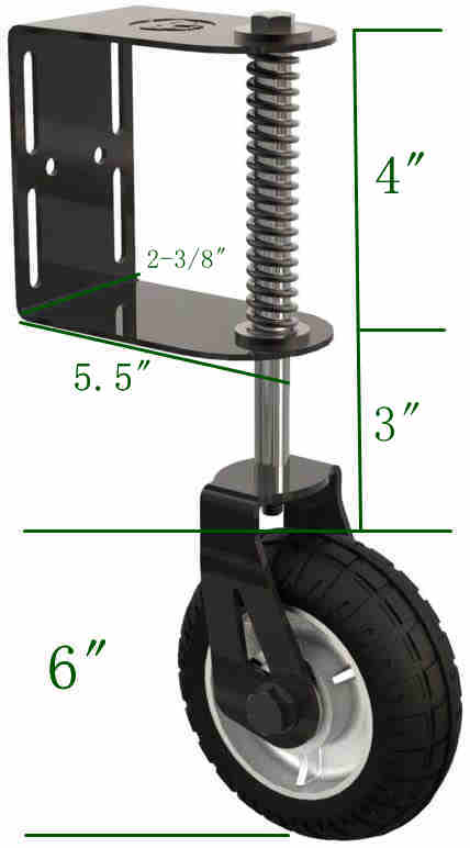 220lbs Carbon Steel Rolling Gate Wheel Carrier For Chain Link Fence Sliding Gates