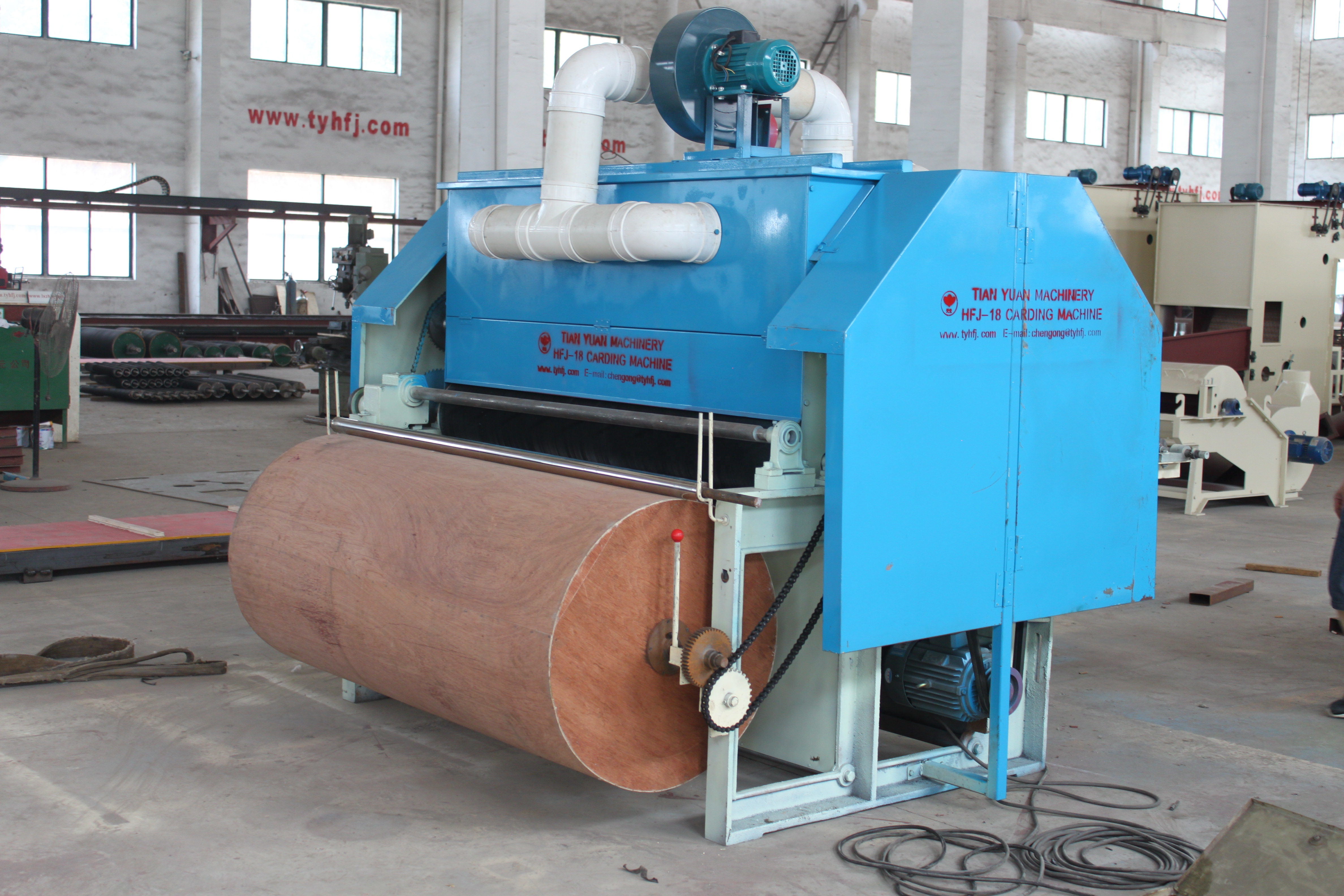Comforter Sheep Wool Spinning Fiber Carding Machine Electric 60kg H