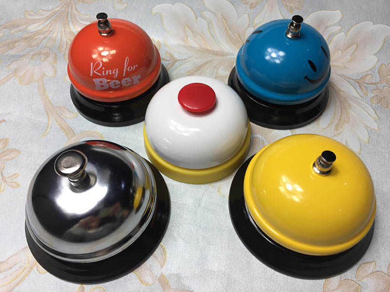 75-85mm red blue green white or customized color metal restaurant kitchen service call bell