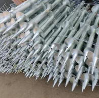 High Quality Galvanized Helical Pile With Round Shaft Earth Ground Screw For Solar Power System