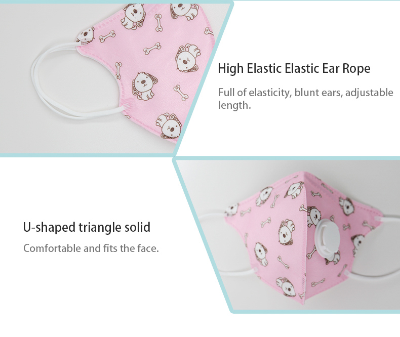 Ultrasonic Welding Disposable Kids Mask , 4 Layer Child Size Respirator Mask