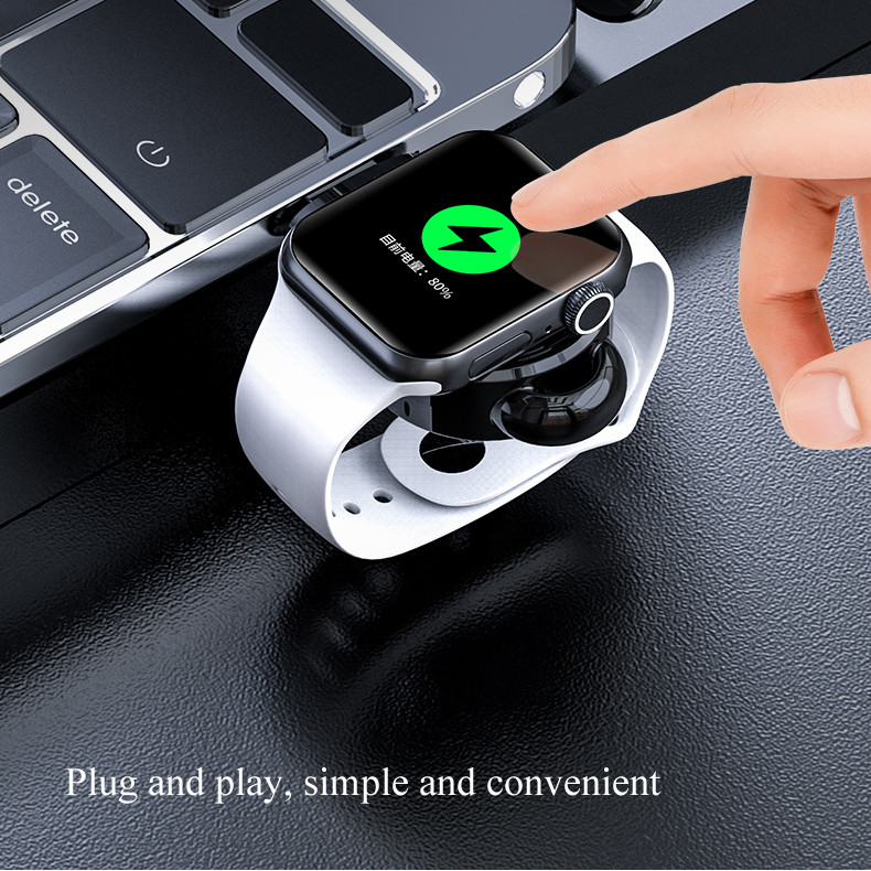 5v 1a Magnetic Wireless Charger Portable Mini Usb Watch For Iwatch 7 6 5