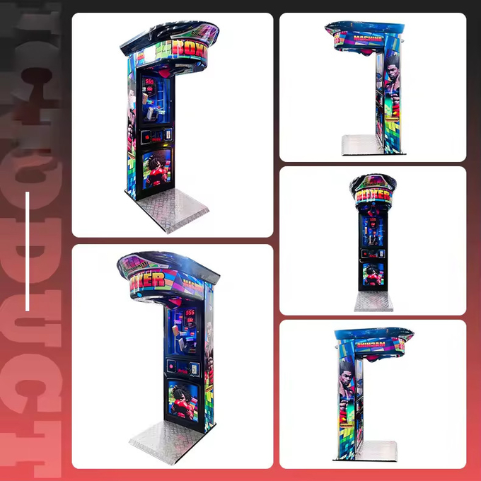 Coin Operated Electronic Sport Punch Amp Kick Boxing Arcade Game Machine Fashionable For Eye-catching Display