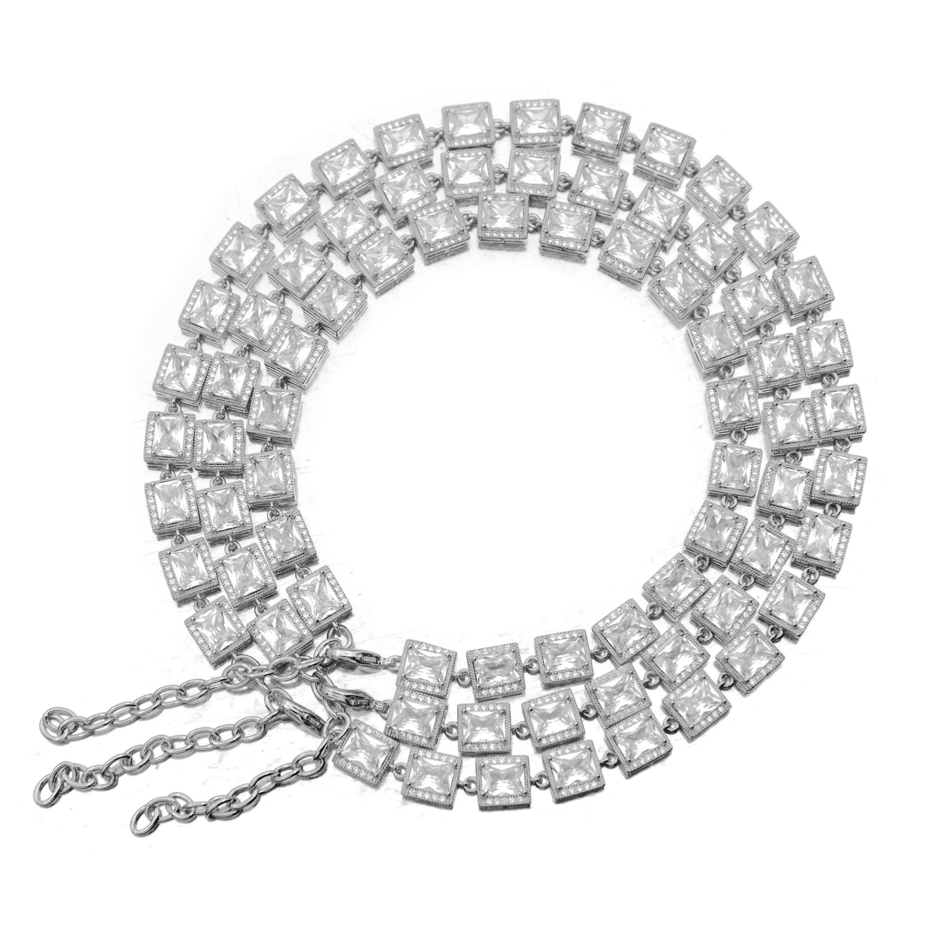 siliver chain cat collar