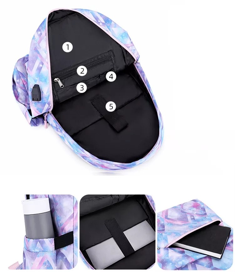 Lightweight Backpack Sets For Teens School Book Bags Sets Oxford