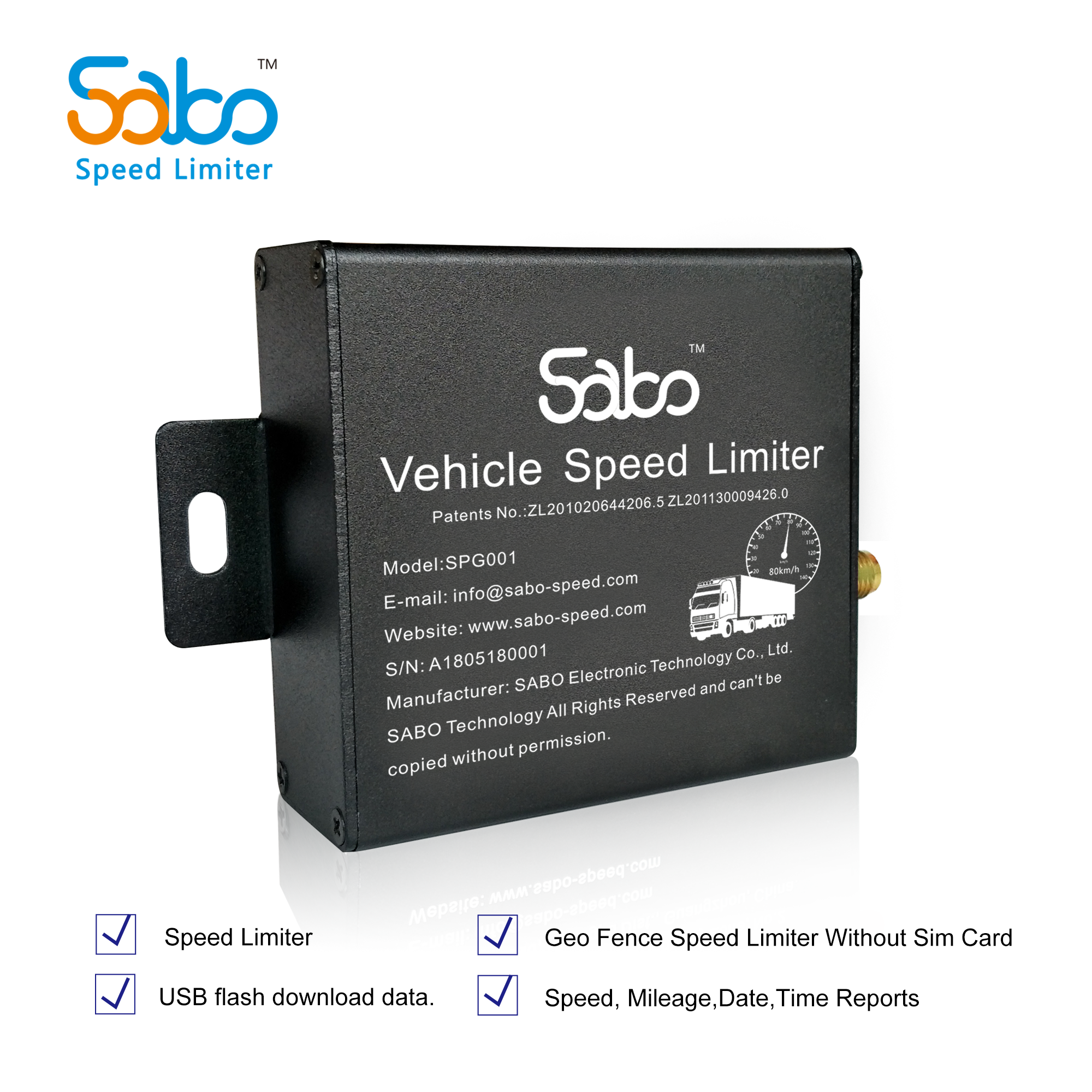 120km/h Electronic Vehicle Speed Limiting Governor Geo Fence