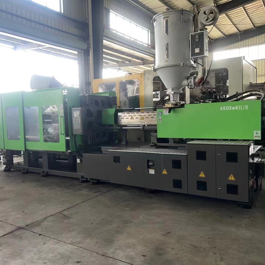 Horizontal 450T 40mm Used Injection Molding Machine PLC Control System Recycled Water Hydraulic