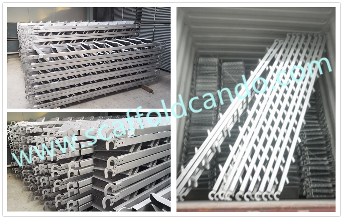 Q235 painted 420*2515mm stair case 8 steps galvanized scaffolding stair case for frame scaffolding system