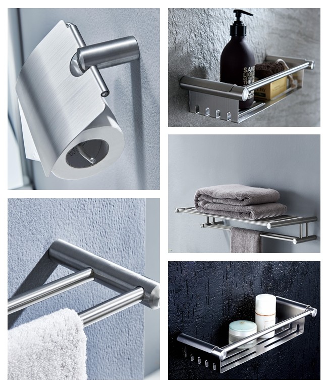 SUS304 13 Piece Bathroom Hardware Sets Wall Mounted Polished