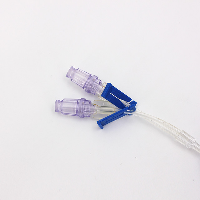 Medical one way extension tube with normal needle free connector luerlock needless connector