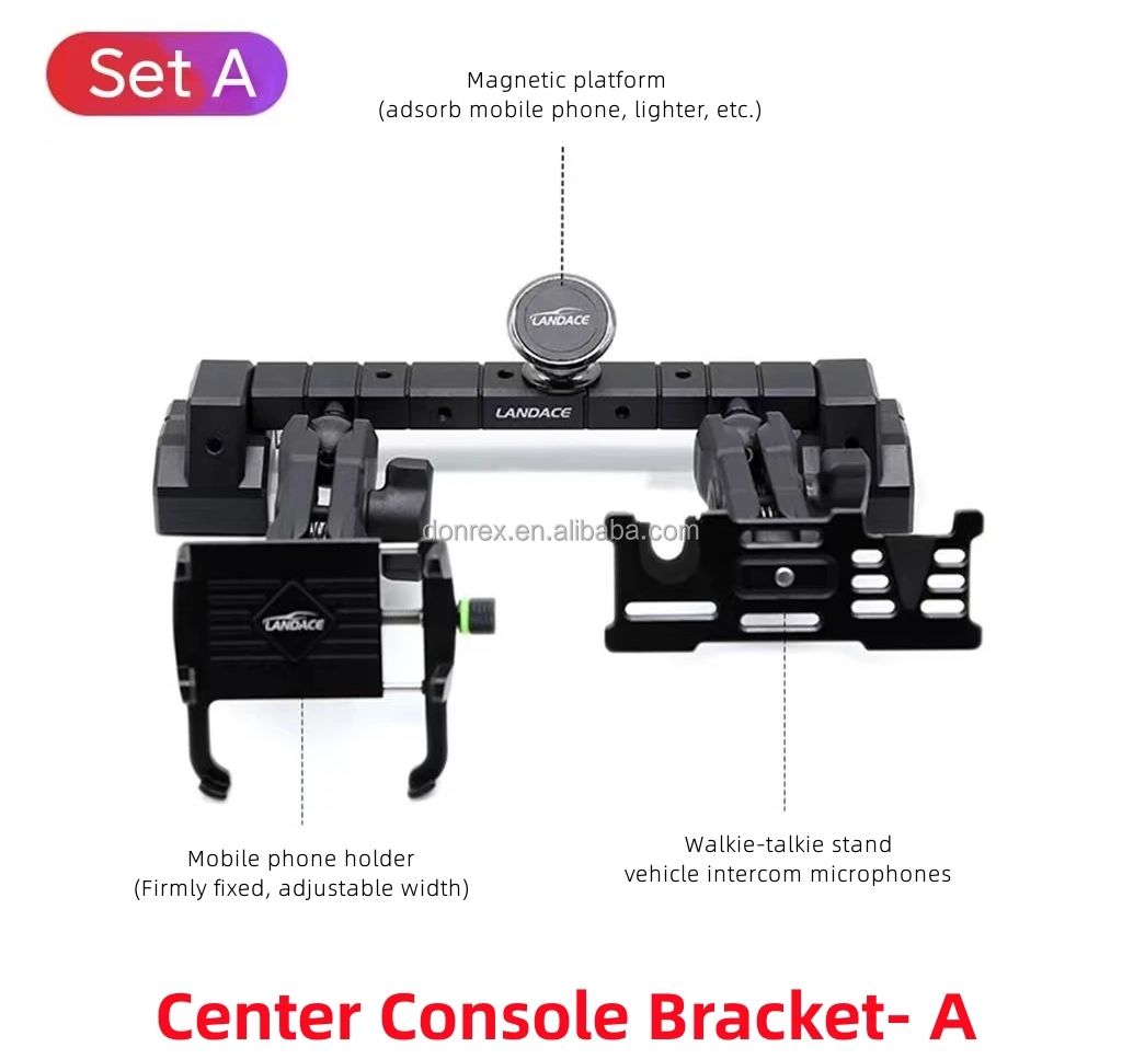 262*488*96mm Size Aluminum Alloy Center Console Bracket for Jeep Wrangler Accessories