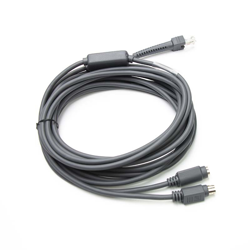 Keyboard Wedge Barcode Scanner Cables 5m 16.4ft For Symbol DS9208 DS9808
