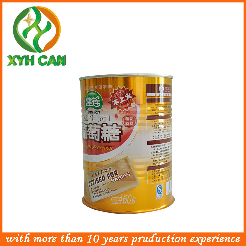 Suger Tin Can Food Packaging Round Candy Tins Glossy Lamination Printing