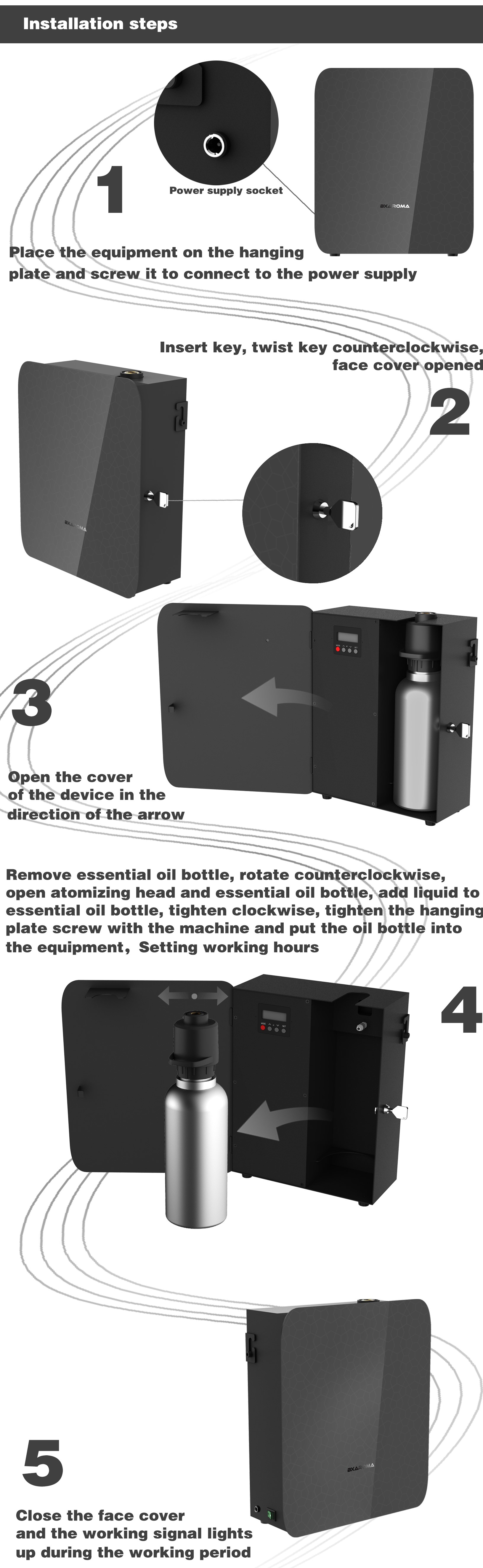 Outdoor Essential Oil Diffuser Machine Atomized Fragrance Aroma Scent Machine