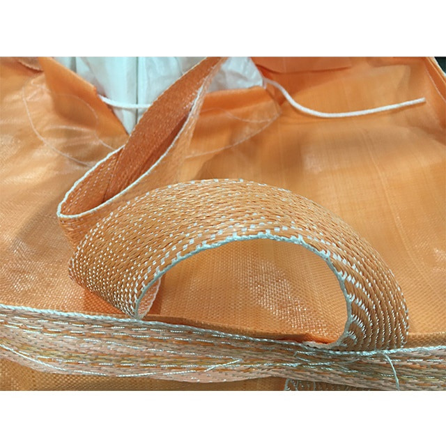 Industrial Use Orange 1 Ton Bulk Bag Flat Bottom With Spout / Side Discharge Design