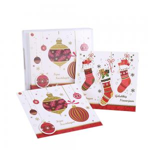Buy cheap Factory Directly Merry Christmas Greeting Card with Envelope Packed in PVC / PET Box product