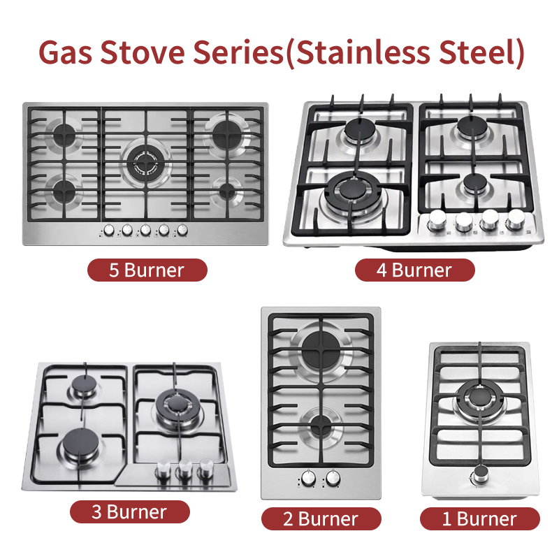Balck 4 Burner built in hob Stove 110-220V Gas Burner