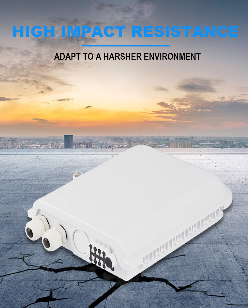 ABS 1*8 Splitter FTTH Wall Mount Terminal Box 16 LC
