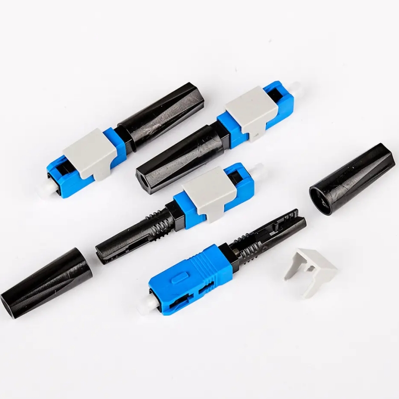 0.125mm Fiber Diameter SC APC SC UPC Fiber Optic Fast Connector for FTTH Field Assembly